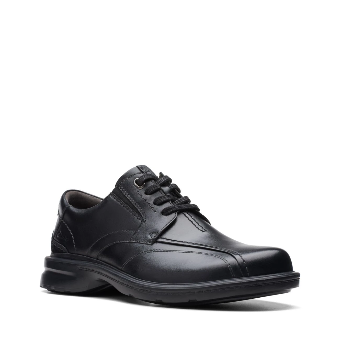 Clarks Gessler Lace Black Leather 2 Clarks Gessler Lace Black Leather - Image 2