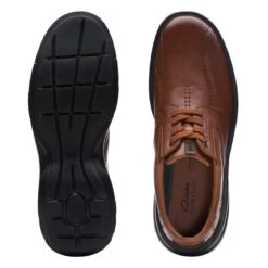 Clarks Gessler Lace Dark Tan Leather -Clarks Step Deals Store 26171541 W 7