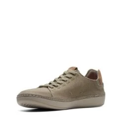 Clarks Higley Lace Olive Canvas -Clarks Step Deals Store 26171546 W 4