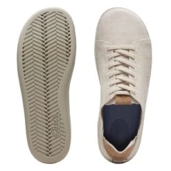 Clarks Higley Lace Sand Canvas -Clarks Step Deals Store 26171547 W 7