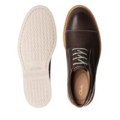Clarks Atticus LT Cap Dark Brown Leather -Clarks Step Deals Store 26171594 W 7