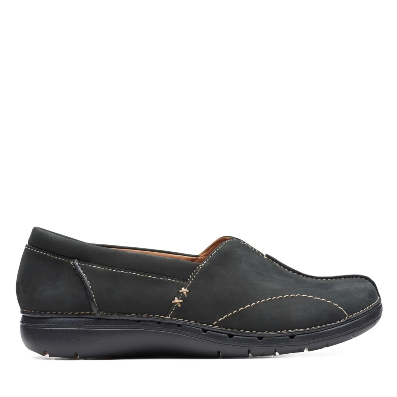 Clarks Un Loop Stride Black Nubuck 1 Clarks Un Loop Stride Black Nubuck