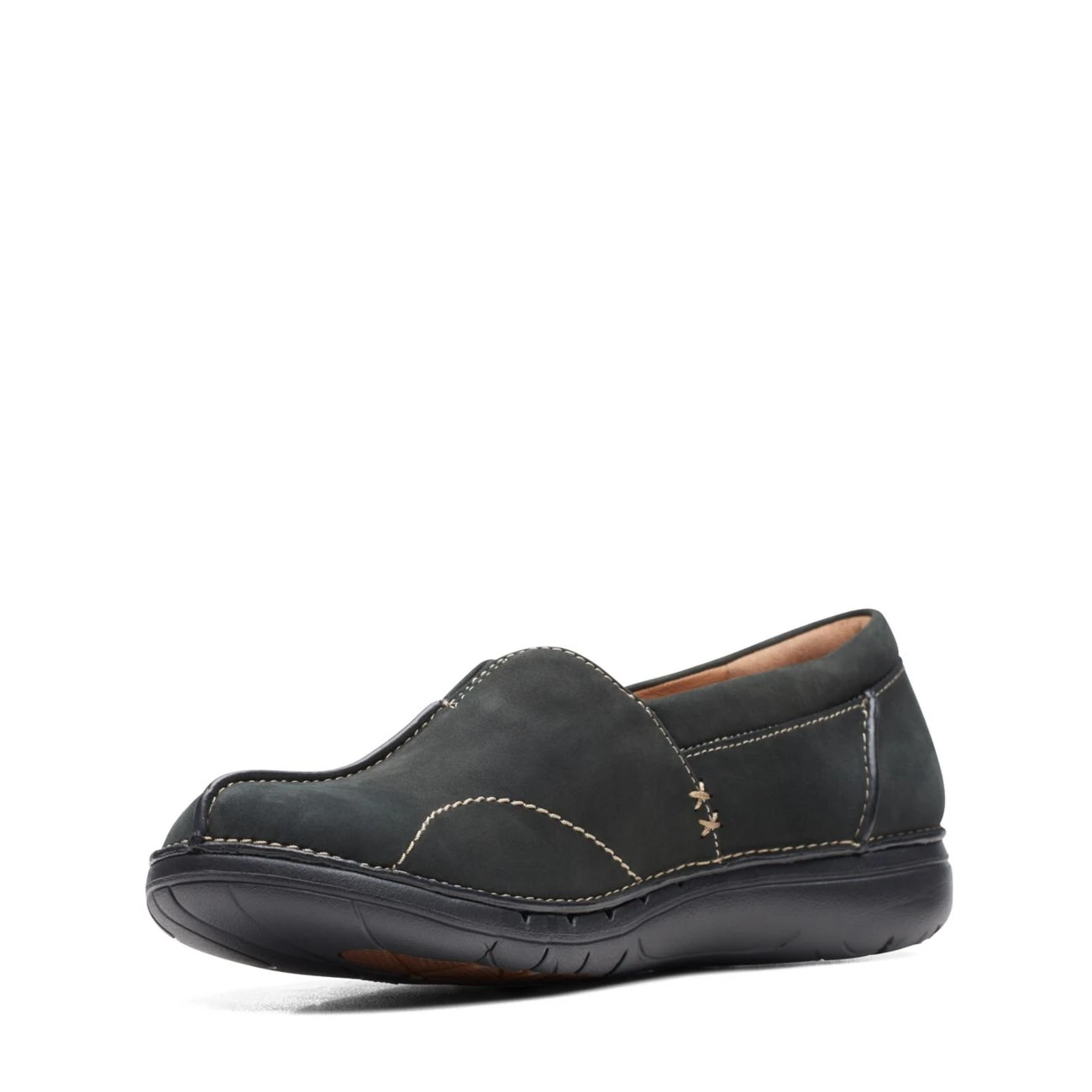 Clarks Un Loop Stride Black Nubuck 4 Clarks Un Loop Stride Black Nubuck - Image 4