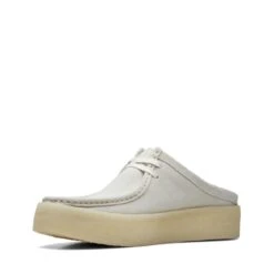 Clarks Wallabee Cup Lo Off White Suede -Clarks Step Deals Store 26171996 W 4