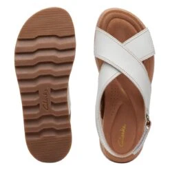 Clarks Yacht Cross White Leather -Clarks Step Deals Store 26172155 W 7