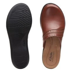 Clarks LAURIEANN EASE Dark Tan Leather -Clarks Step Deals Store 26172239 W 7