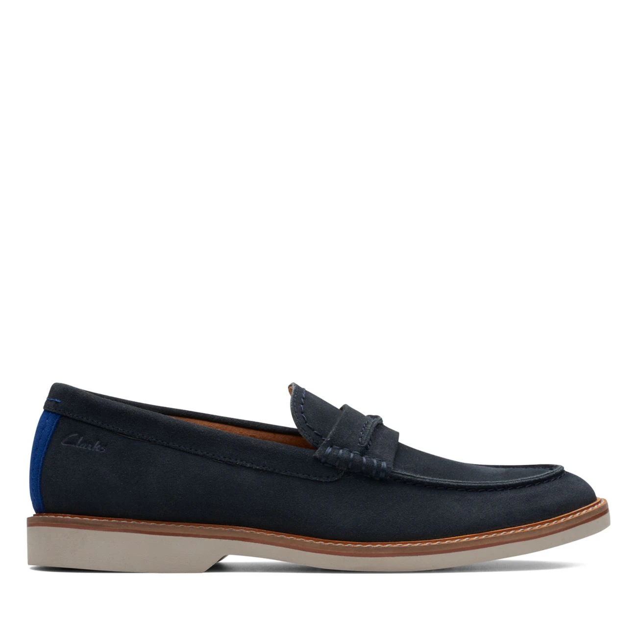 Clarks Atticus LT Slip Navy Suede 1 Clarks Atticus LT Slip Navy Suede