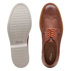 Clarks Atticus LT Limit Dark Tan Leather -Clarks Step Deals Store 26172502 W 7