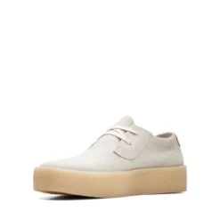 Clarks Ashcott Cup Off White Suede -Clarks Step Deals Store 26172515 W 4