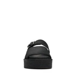 Clarks Crepe Slide Black Nubuck -Clarks Step Deals Store 26172567 W 3