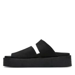 Clarks Crepe Slide Black Nubuck -Clarks Step Deals Store 26172567 W 5