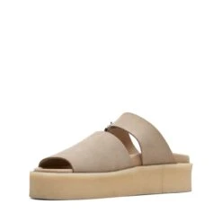 Clarks Crepe Slide Sand Suede -Clarks Step Deals Store 26172568 W 4
