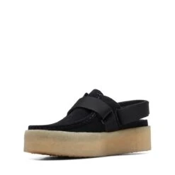 Clarks WallaCup Strap Black Suede -Clarks Step Deals Store 26172569 W 4