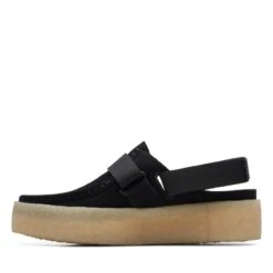 Clarks WallaCup Strap Black Suede -Clarks Step Deals Store 26172569 W 5