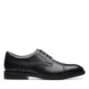 Clarks Un Hugh Cap Black Leather