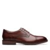 Clarks Un Hugh Cap Mahogany Leather