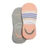 Clarks 2 Pack Liner Grey/Coral